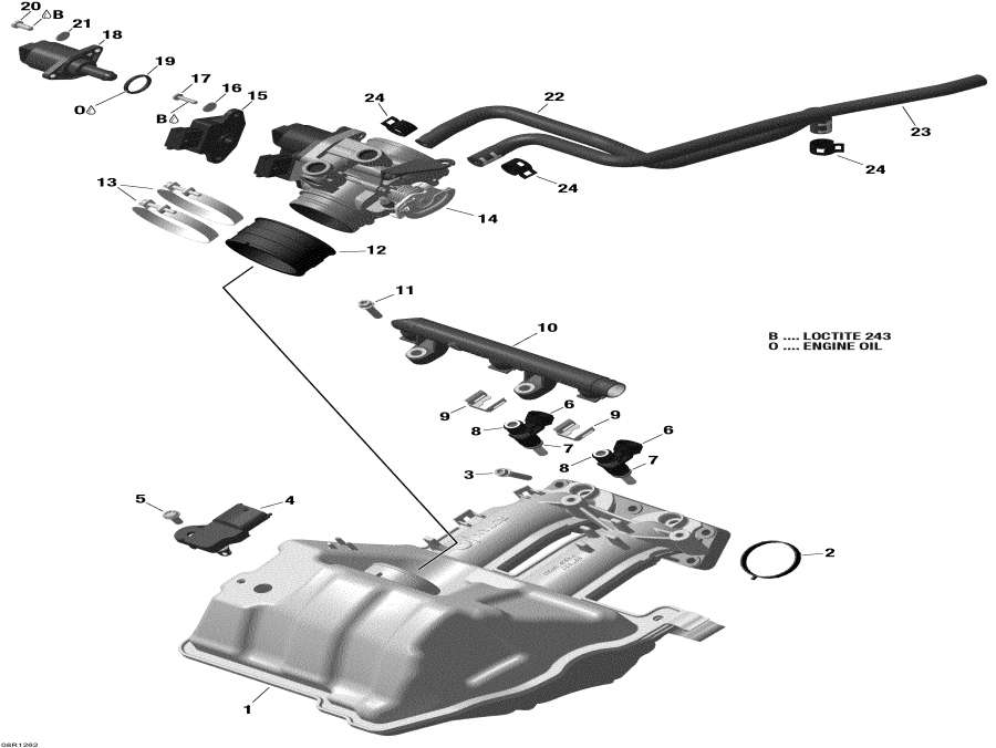 Snowmobile lynx  - Air Intake Manifold And Throttle Body