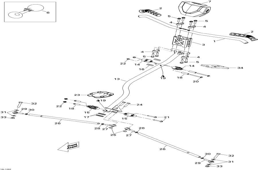 Snowmobile lynx  - Steering System /   System