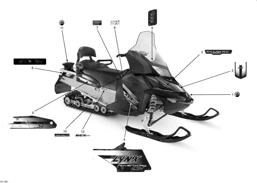 Snowmobiles   - Decals,