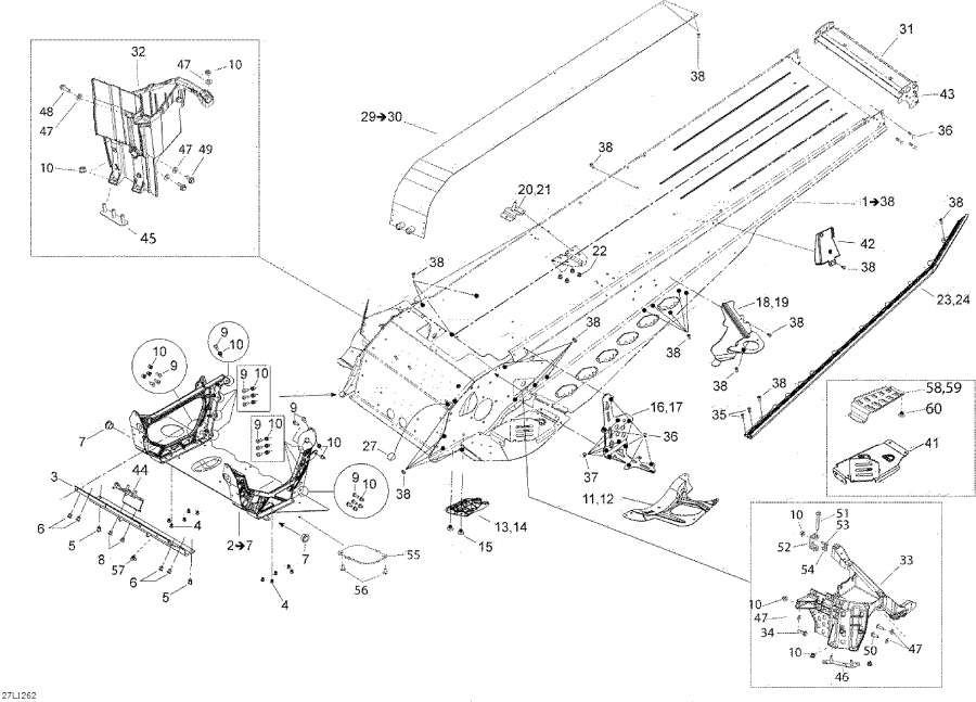 Snowmobile lynx  - Frame