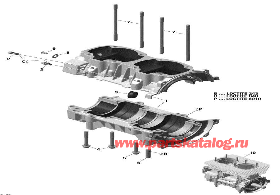 Snow mobile Lynx  -   / Crankcase