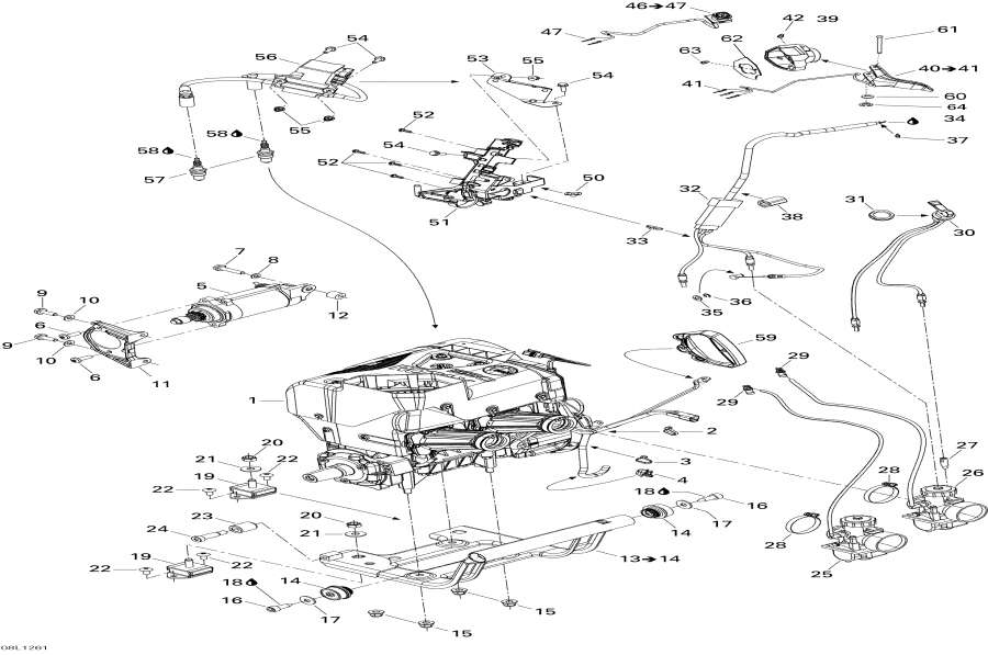 Snowmobile lynx  - Engine And Engine Support