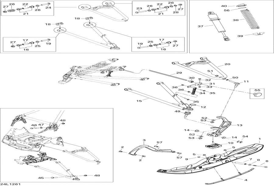 Snowmobiles lynx  - Front Suspension And Ski -    