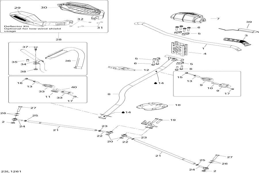 Snowmobile lynx  - Steering System -   System