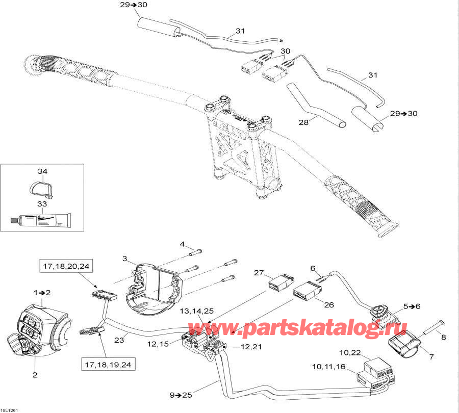 Snowmobile Lynx  -   Wi   / Steering Wiring Harness