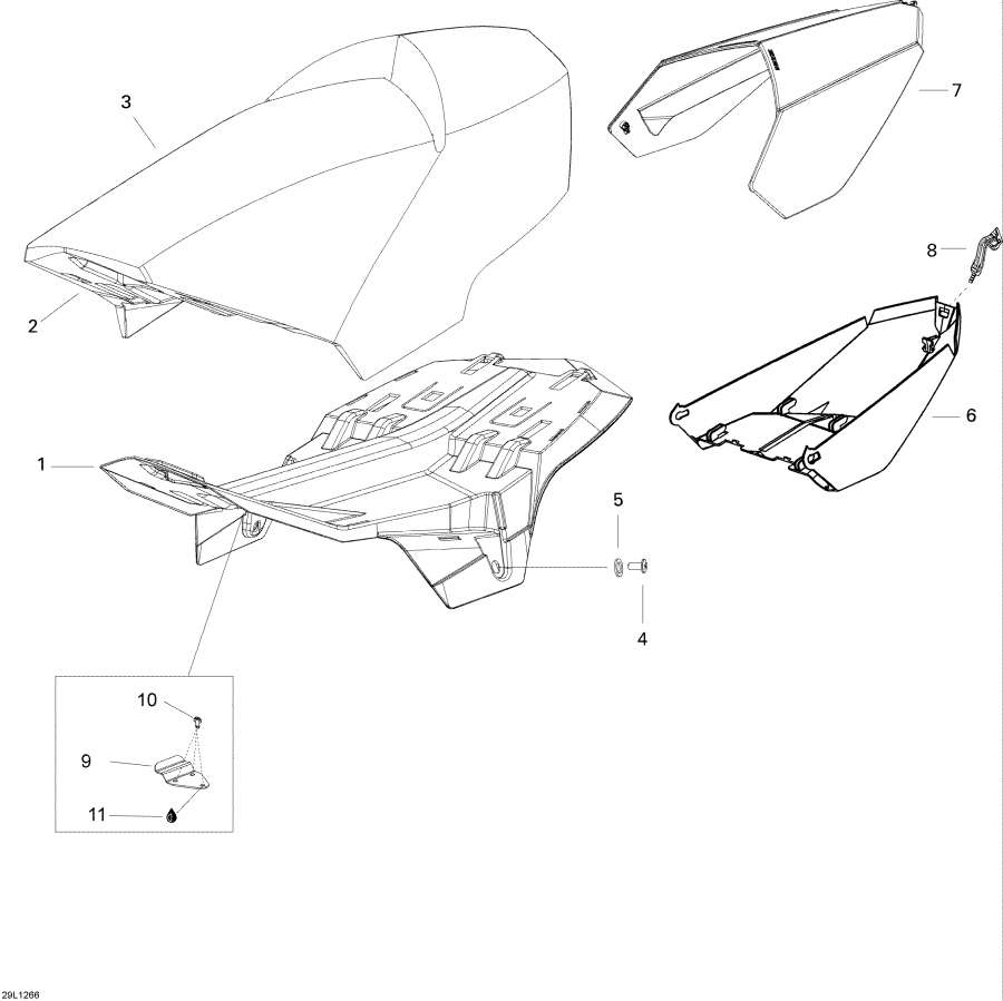 Snow mobile lynx  - Seat