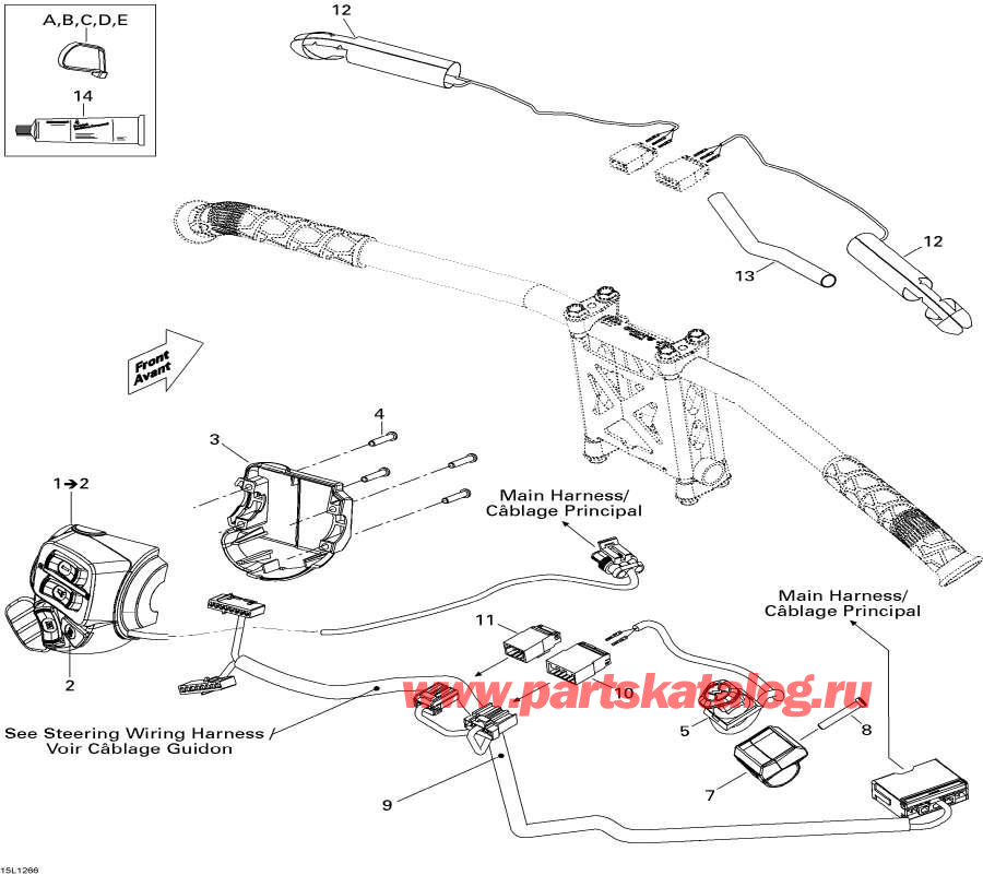 Snowmobile lynx  -   Wi   - Steering Wiring Harness