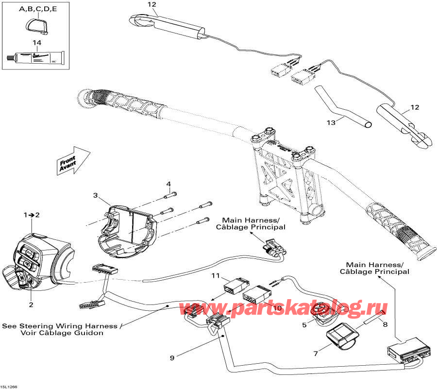 Snow mobile lynx  -   Wi   / Steering Wiring Harness