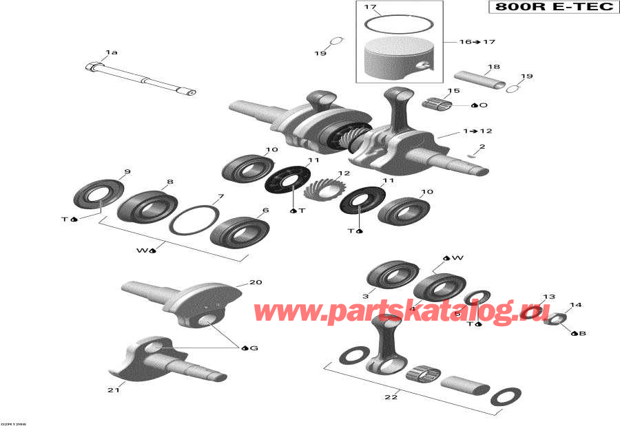 Snow mobile   - Crankshaft And Pistons /   