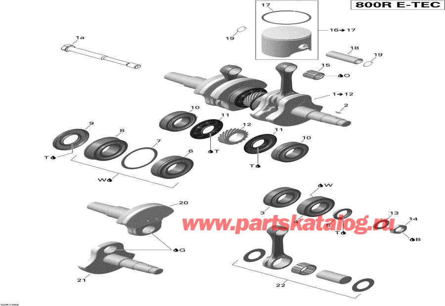 Snow mobile lynx  -    - Crankshaft And Pistons