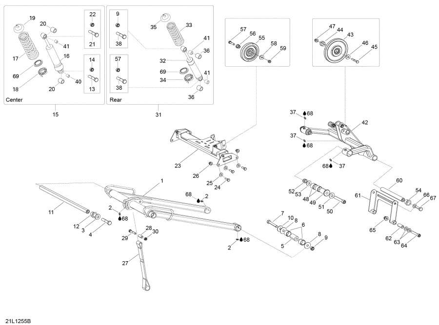 Snow mobile lynx  -   - Rear Suspension