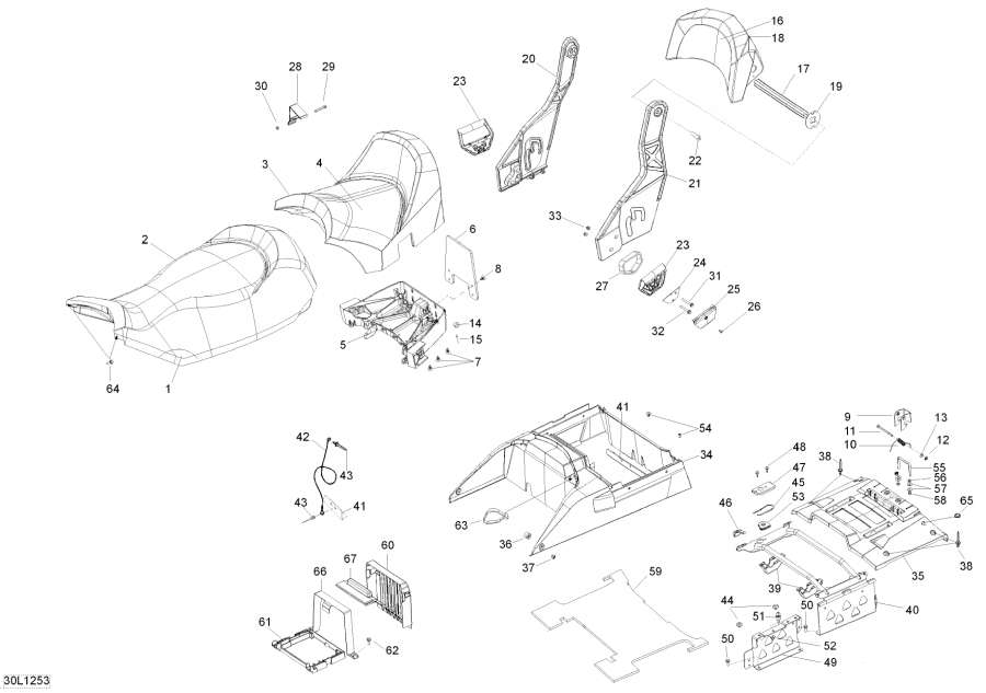 Snowmobiles   - Seat - 