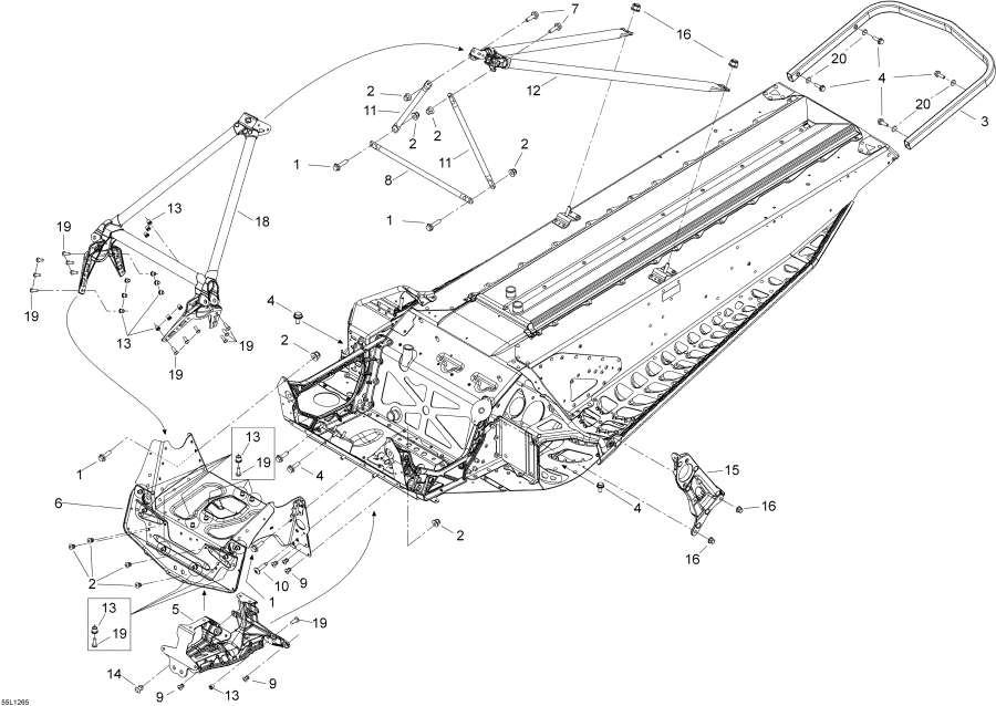 Snow mobile Lynx  - Frame And Components