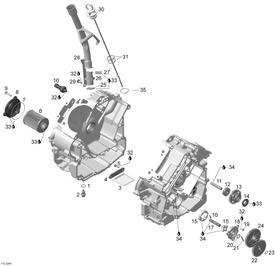 Snow mobile lynx  - Lubrication And Oil Pump / Lubrication   