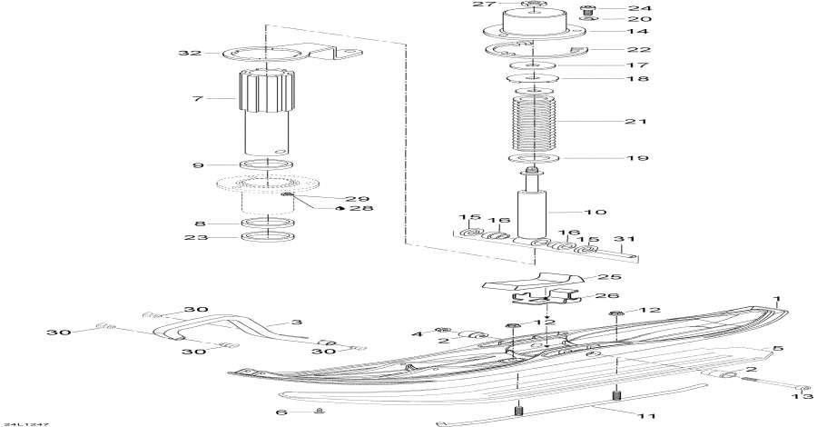 Snow mobile lynx  -     - Front Suspension And Ski