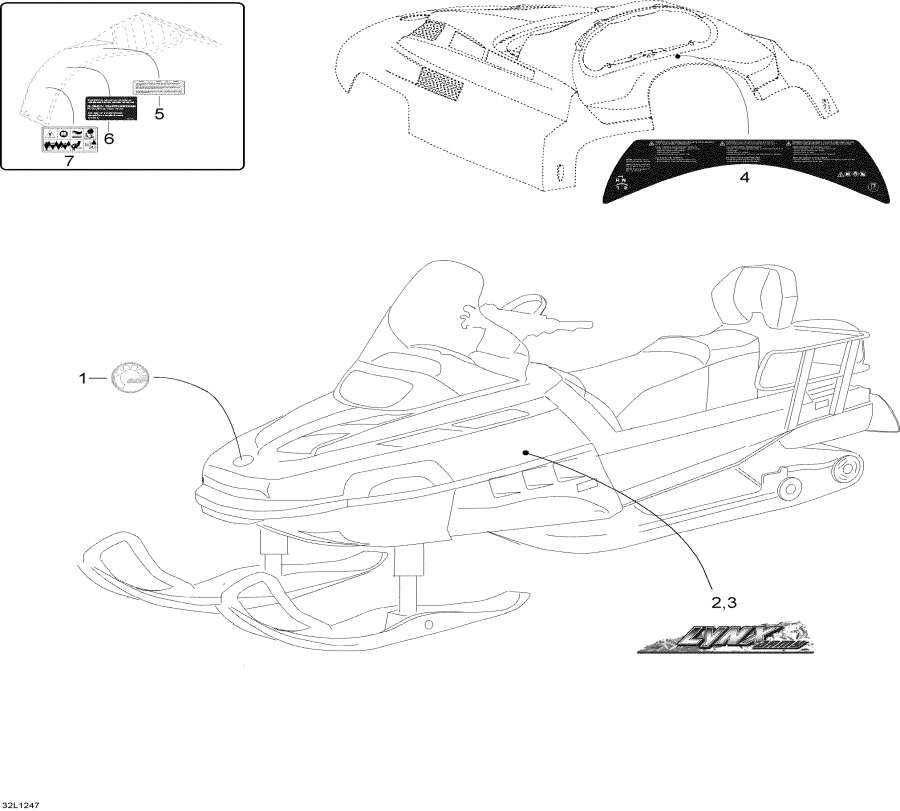 Snowmobiles lynx  - Decals