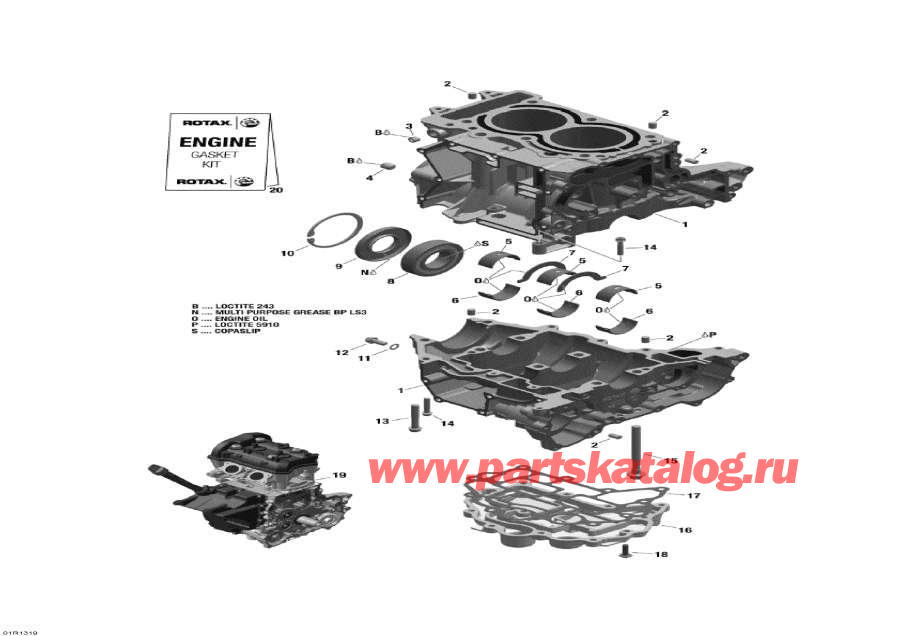 Snow mobile Lynx  - Engine Block