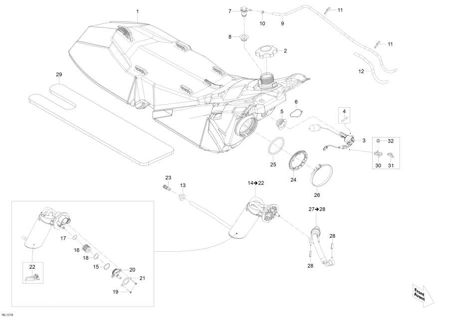 Snowmobiles lynx  -  ,Fuel System