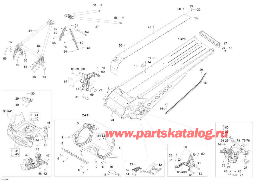 Snow mobile lynx  - Frame