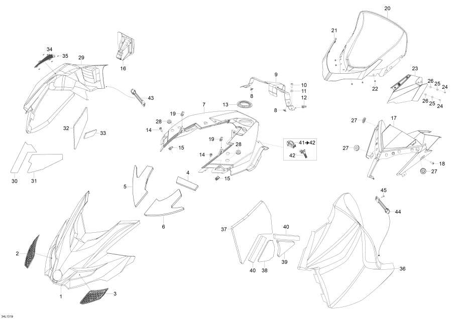 Snowmobiles lynx  - Hood - Hood