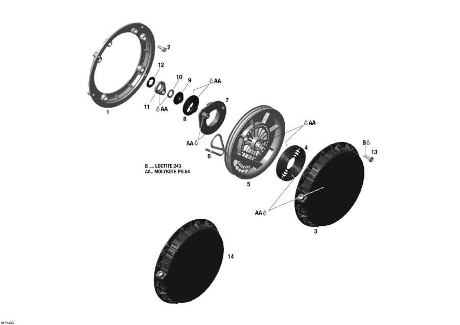 Snow mobile Lynx  - Rewind  - Rewind Starter