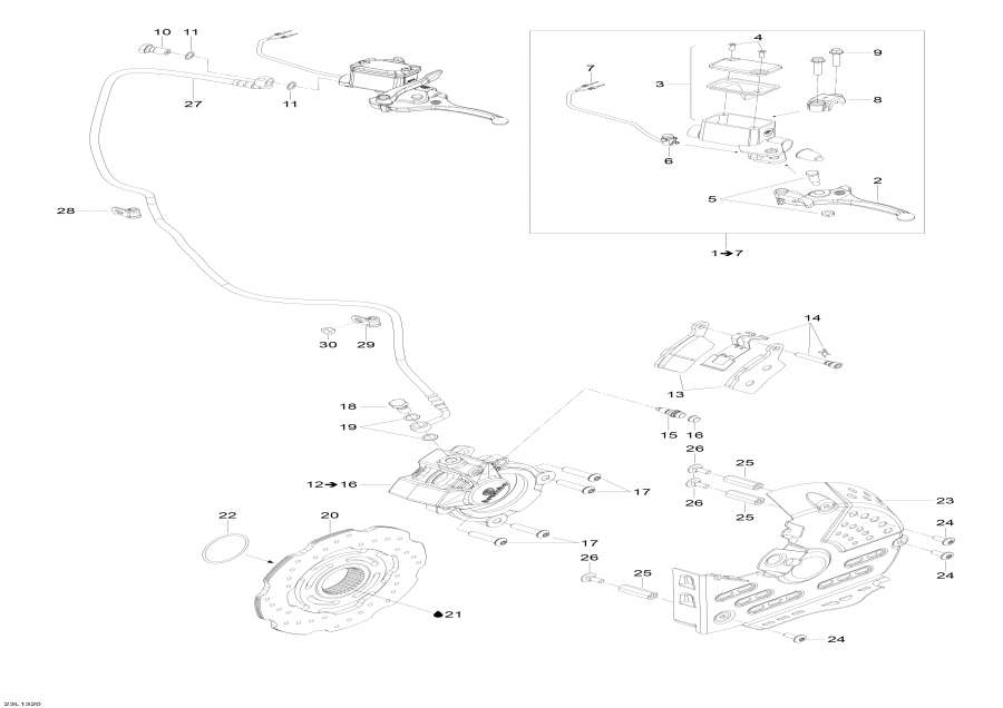 Snow mobile Lynx  - Hydraulic Brakes -  