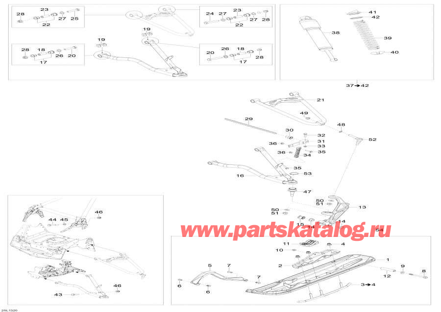 Snowmobiles lynx  - Front Suspension And Ski -    