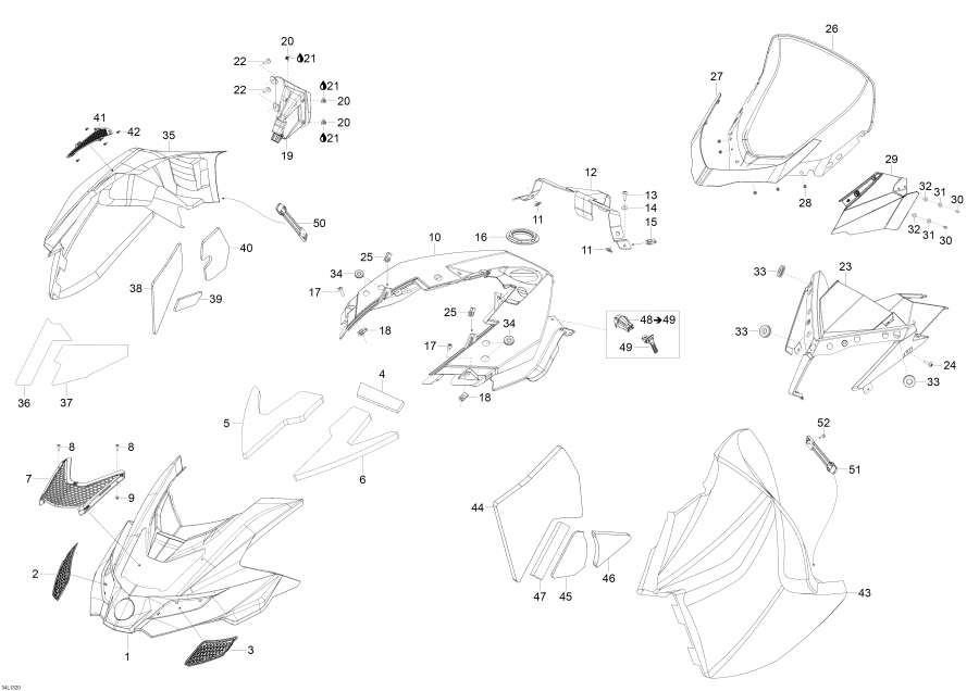 Snowmobiles lynx  - Hood