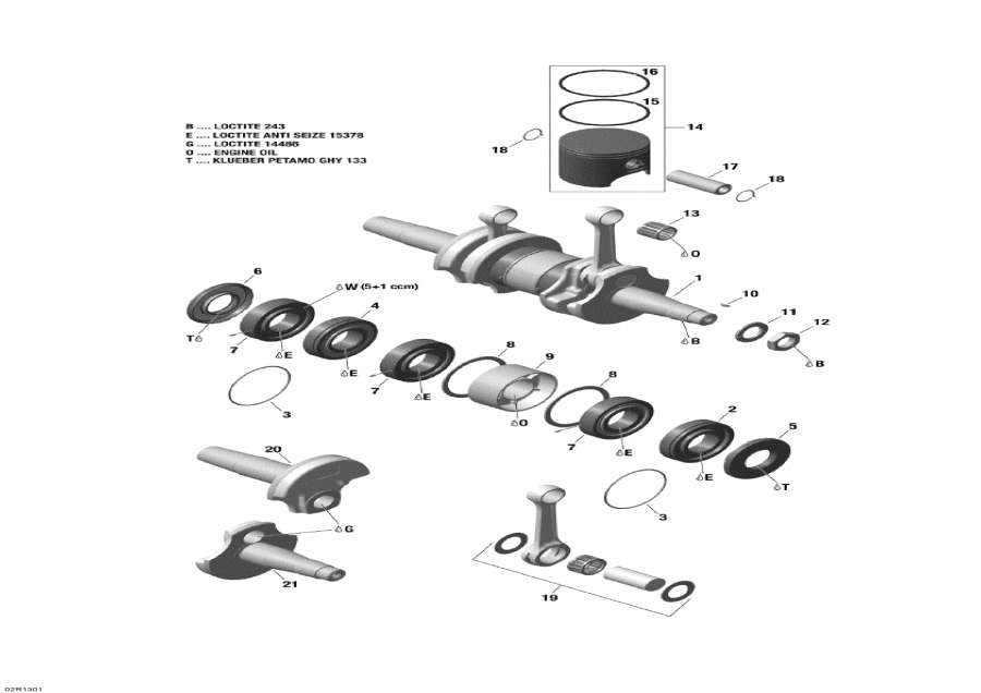 Snow mobile Lynx  -  - Crankshaft
