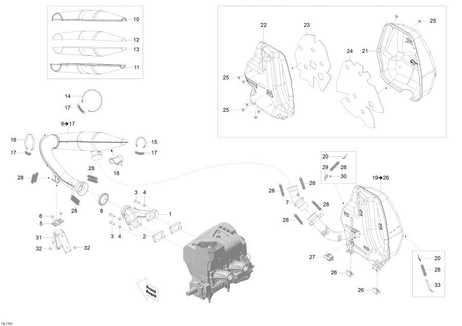 Snowmobiles lynx  -   - Exhaust System