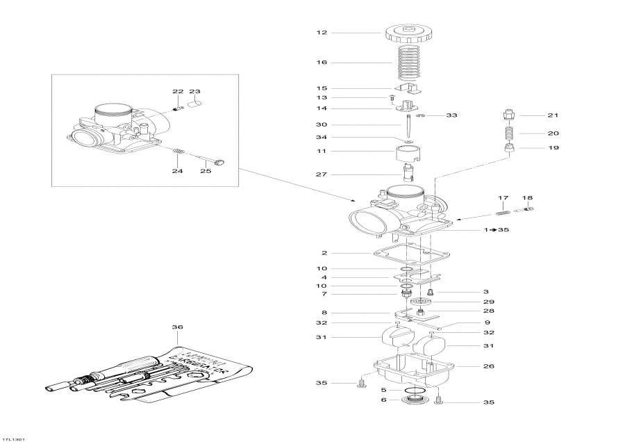 Snowmobile Lynx  - Carburetor / 
