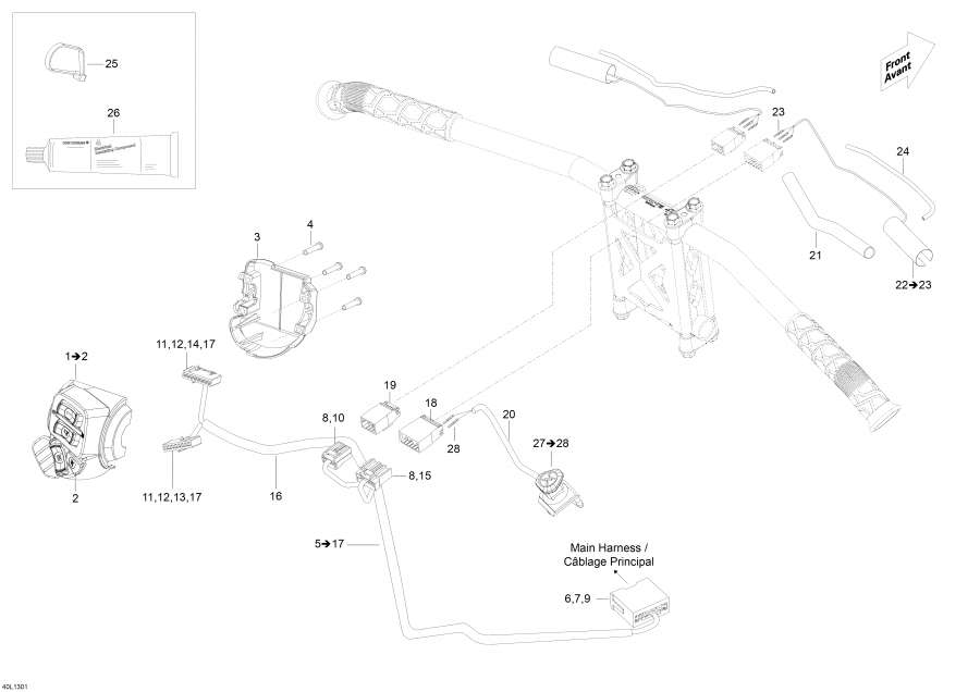  lynx  - Steering Wiring Harness