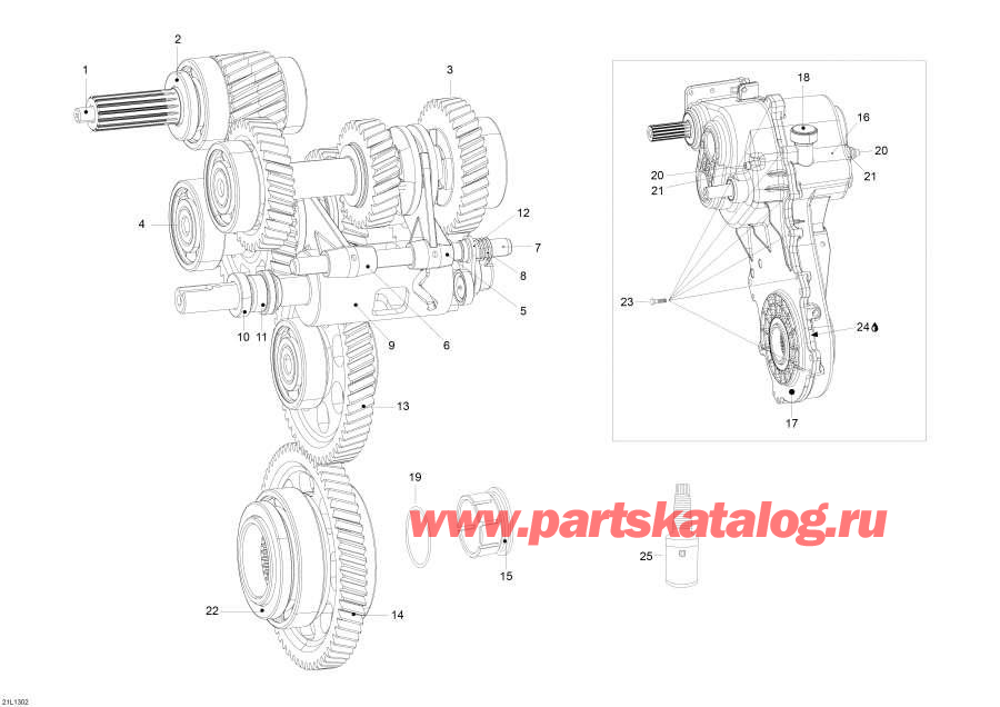 Snowmobiles lynx  - Transmission / 