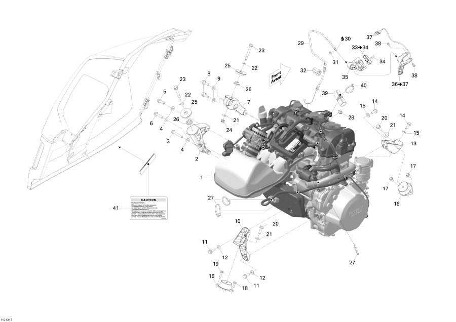 Snow mobile lynx  - Engine And Engine Support /    Sport