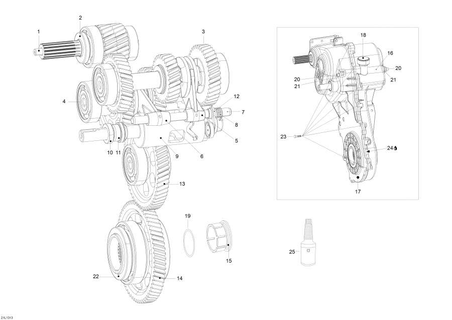 Snowmobile lynx  -  / Transmission