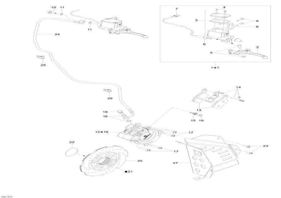 Snow mobile Lynx  - Hydraulic Brakes