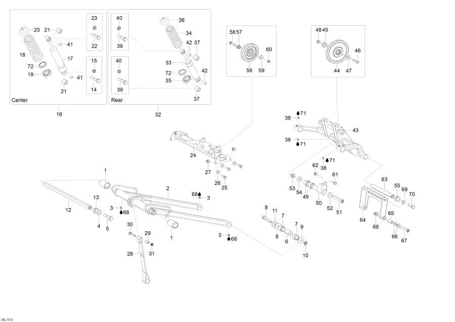 Snow mobile   - Rear Suspension, 