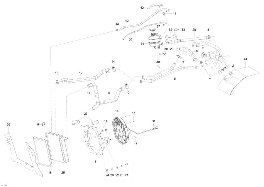 Snowmobiles Lynx  -  System / Cooling System