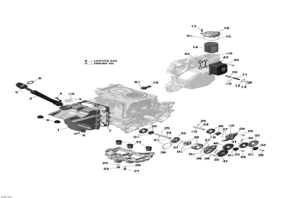 Snow mobile Lynx  -   / Engine Lubrication