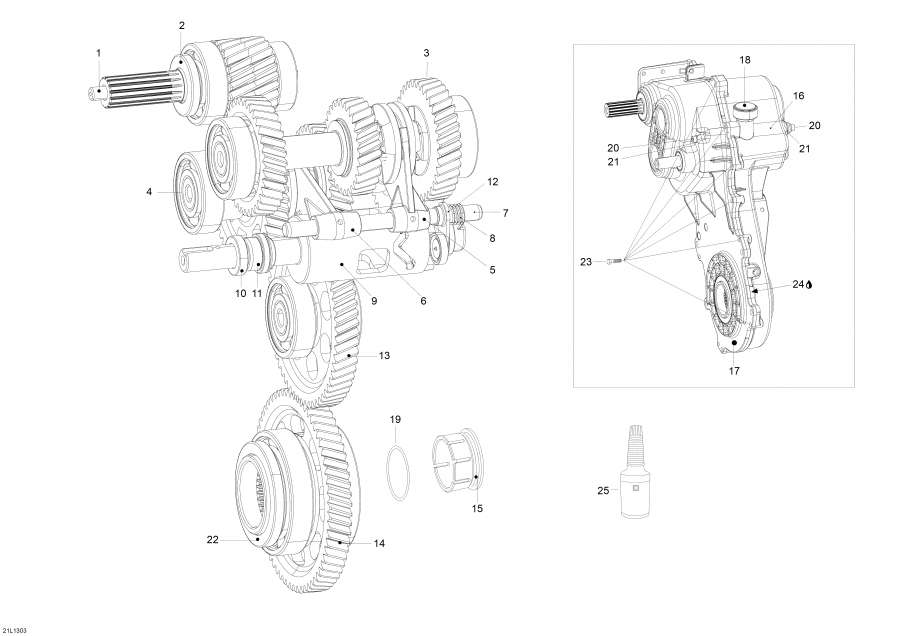 Snowmobile Lynx  - Transmission - 