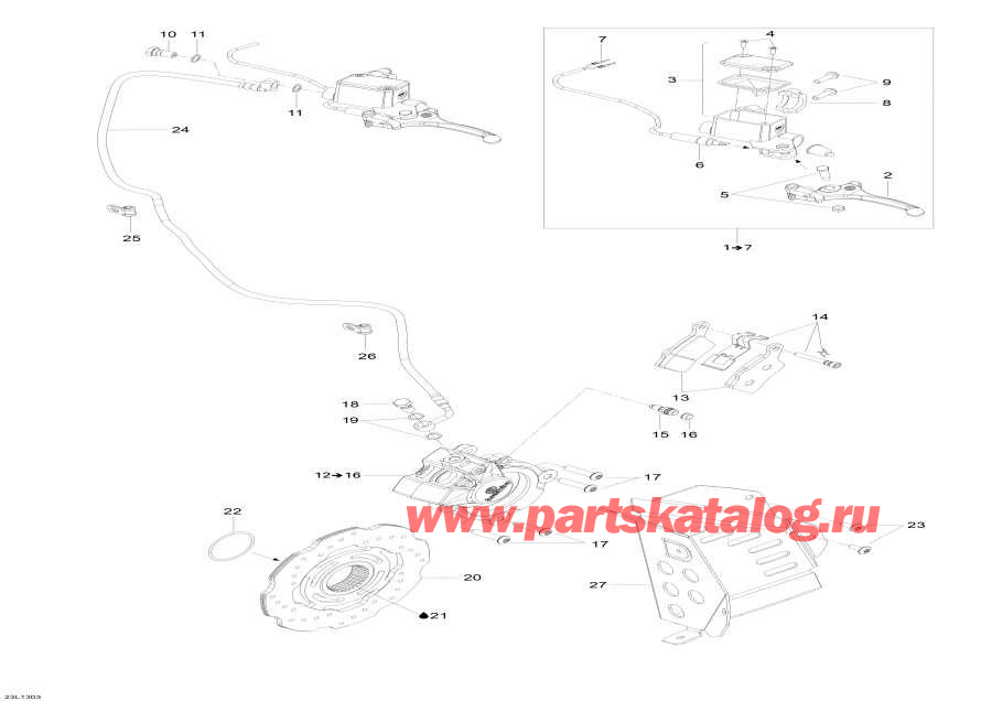 Snow mobile Lynx  - Hydraulic Brakes -  