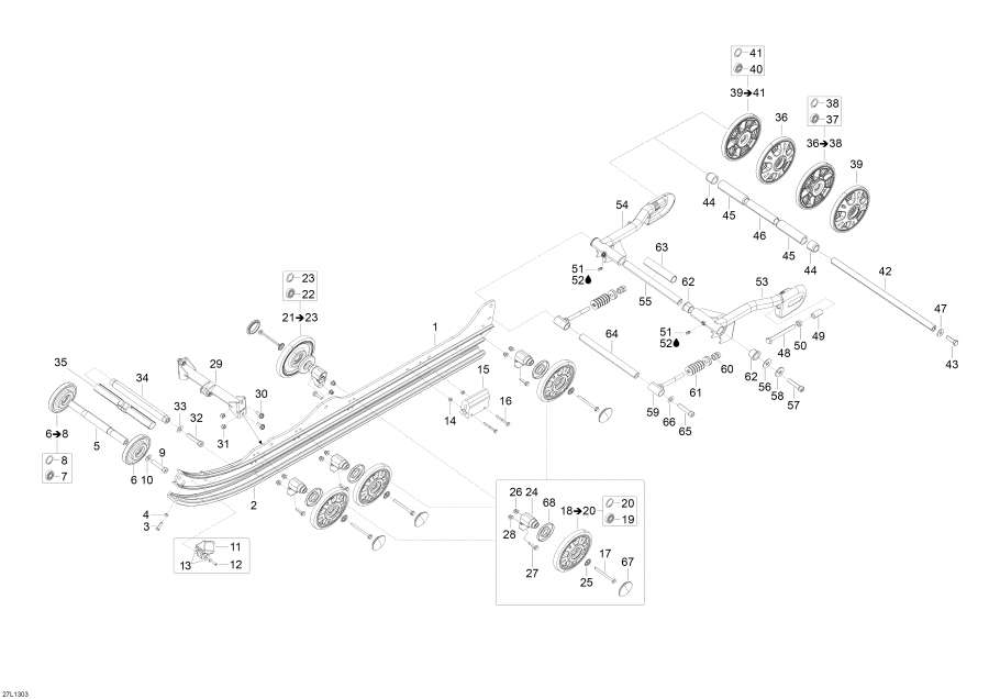 Snowmobiles Lynx  - Rear Suspension