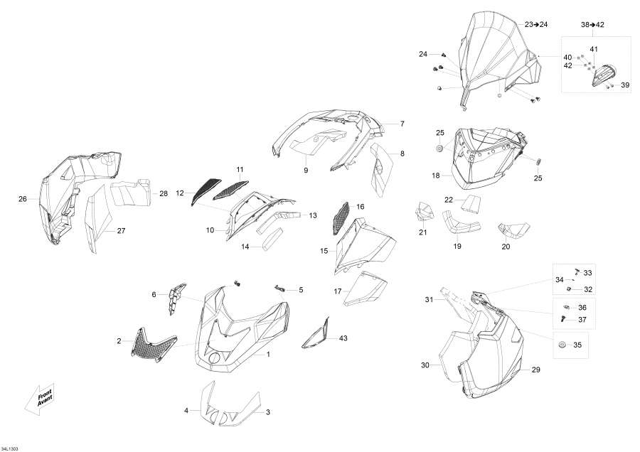 Snowmobiles   - Hood / Hood