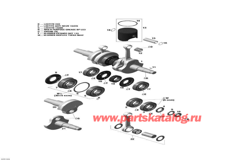 Snow mobile lynx  - Crankshaft And Pistons / �������� � ������