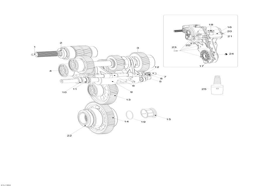 Snowmobiles Lynx  - Transmission - 