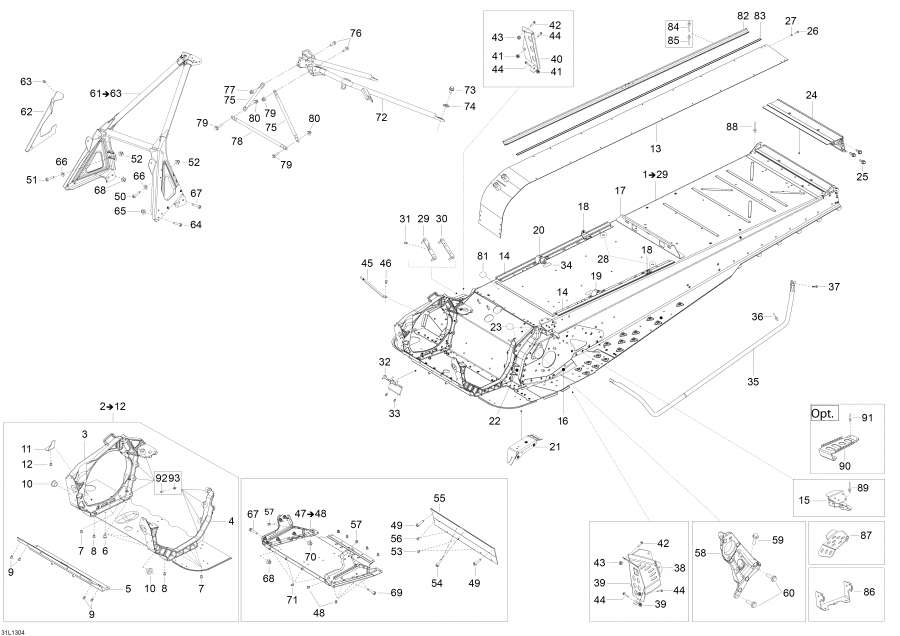 Snow mobile   -  - Frame