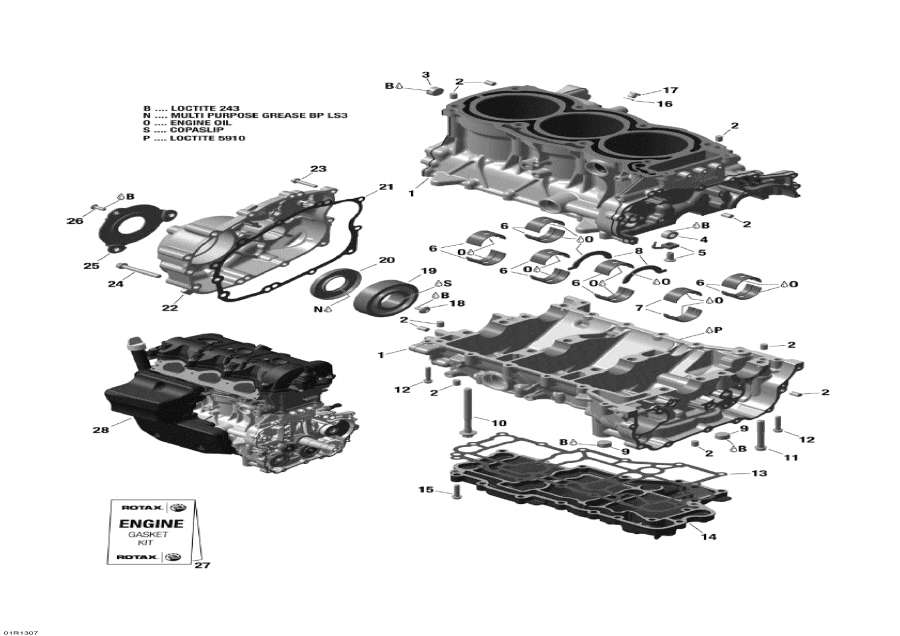 Snowmobiles lynx  - Engine Block -  Block