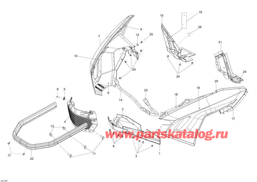 Snow mobile Lynx  - Bottom Pan /  
