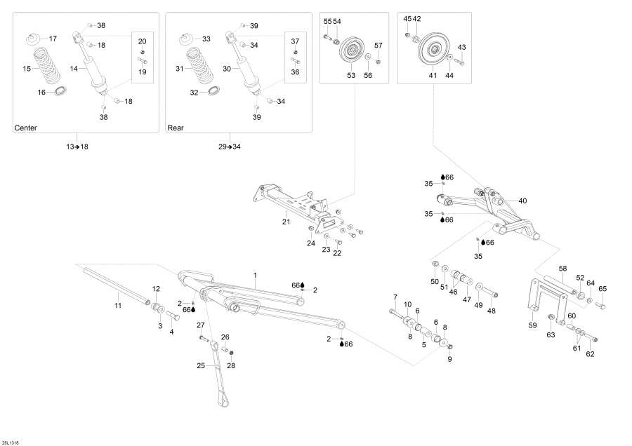 Snow mobile Lynx  -   - Rear Suspension