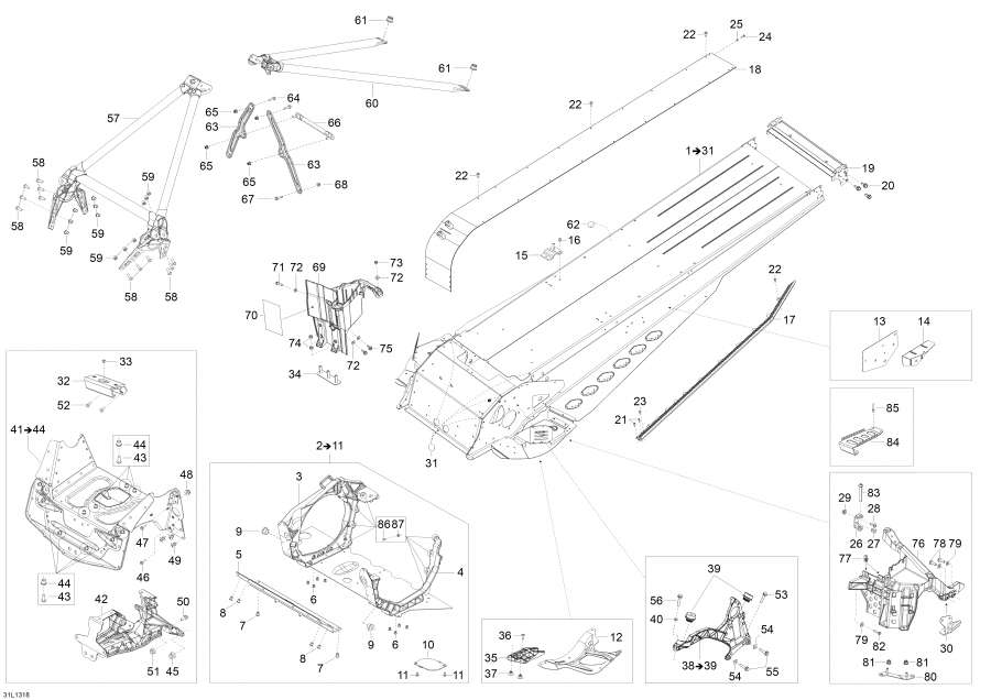 Snowmobile lynx  -  / Frame